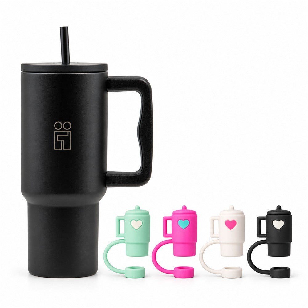 Combo Hugs My Tumbler 900ml Silent Night & Straw Toppers Mini Tumblers Σετ 4τμχ