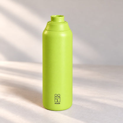 Hugs Zero 600ml Lime Energy, με το κλασικό στόμιο ανοιχτό για να πίνεις χωρίς καλαμάκι