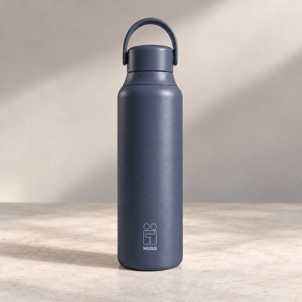 Hugs Zero 600ml Navy Blue, με το κλασικό καπάκι