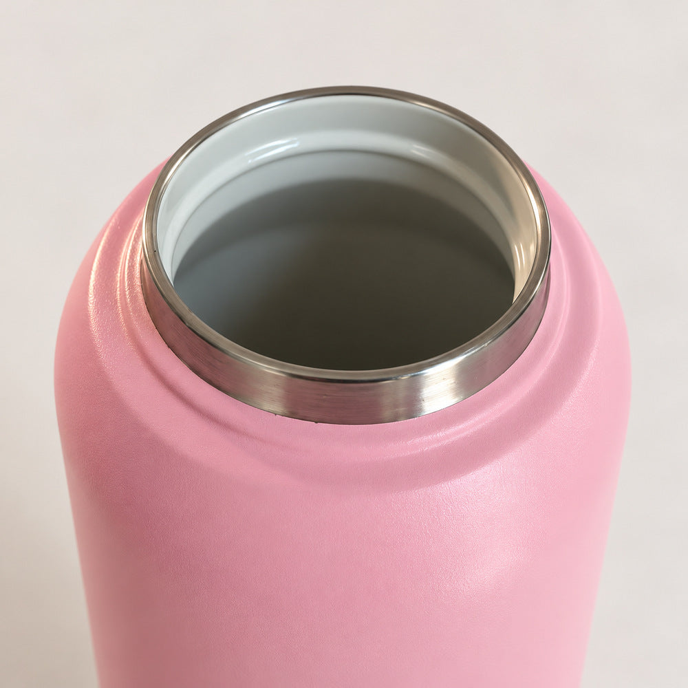 Hugs Zero 600ml Pink Whisper, φαρδύ στόμιο και κεραμική επίστρωση