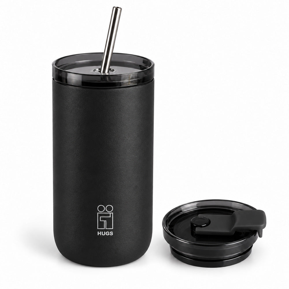 Hugs Zero Coffee Mug 350ml Silent Night, τα δύο καπάκια που περιλαμβάνονται μαζί, σε λευκό φόντο