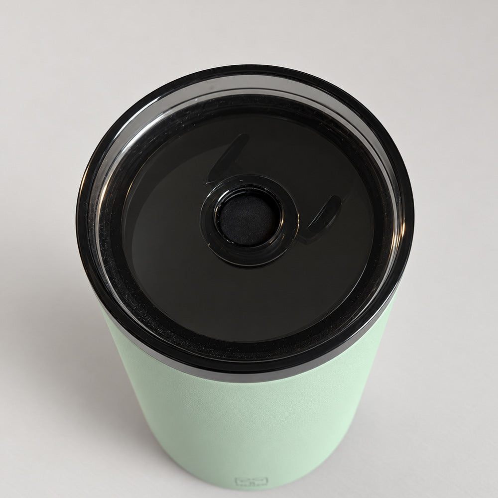 Hugs Zero Coffee Mug 350ml Teal Touch, κλειστός μηχανισμός στο καπάκι με το καλαμάκι αφαιρεμένο