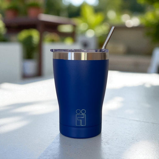Hugs Coffee Cup Ποτήρι Θερμός με Διπλό Καλαμάκι & Βουρτσάκι - 350ml