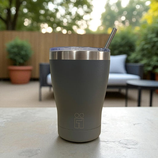 Hugs Coffee Cup Ποτήρι Θερμός με Διπλό Καλαμάκι & Βουρτσάκι - 350ml