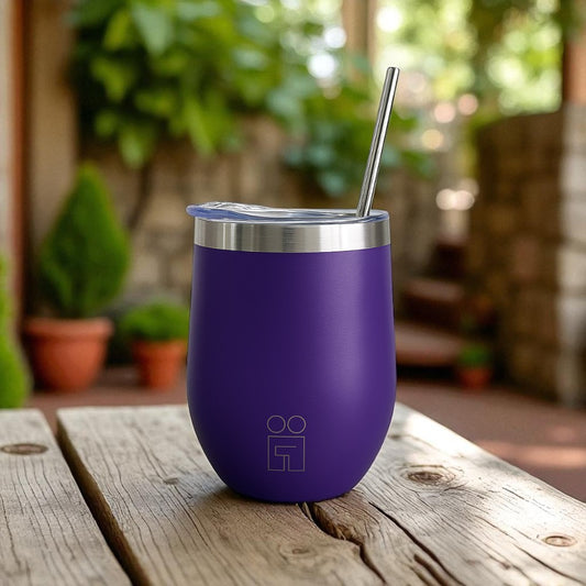 Hugs Coffee Mug Ποτήρι και Κούπα Θερμός με Διπλό Καλαμάκι και Βουρτσάκι - 350ml