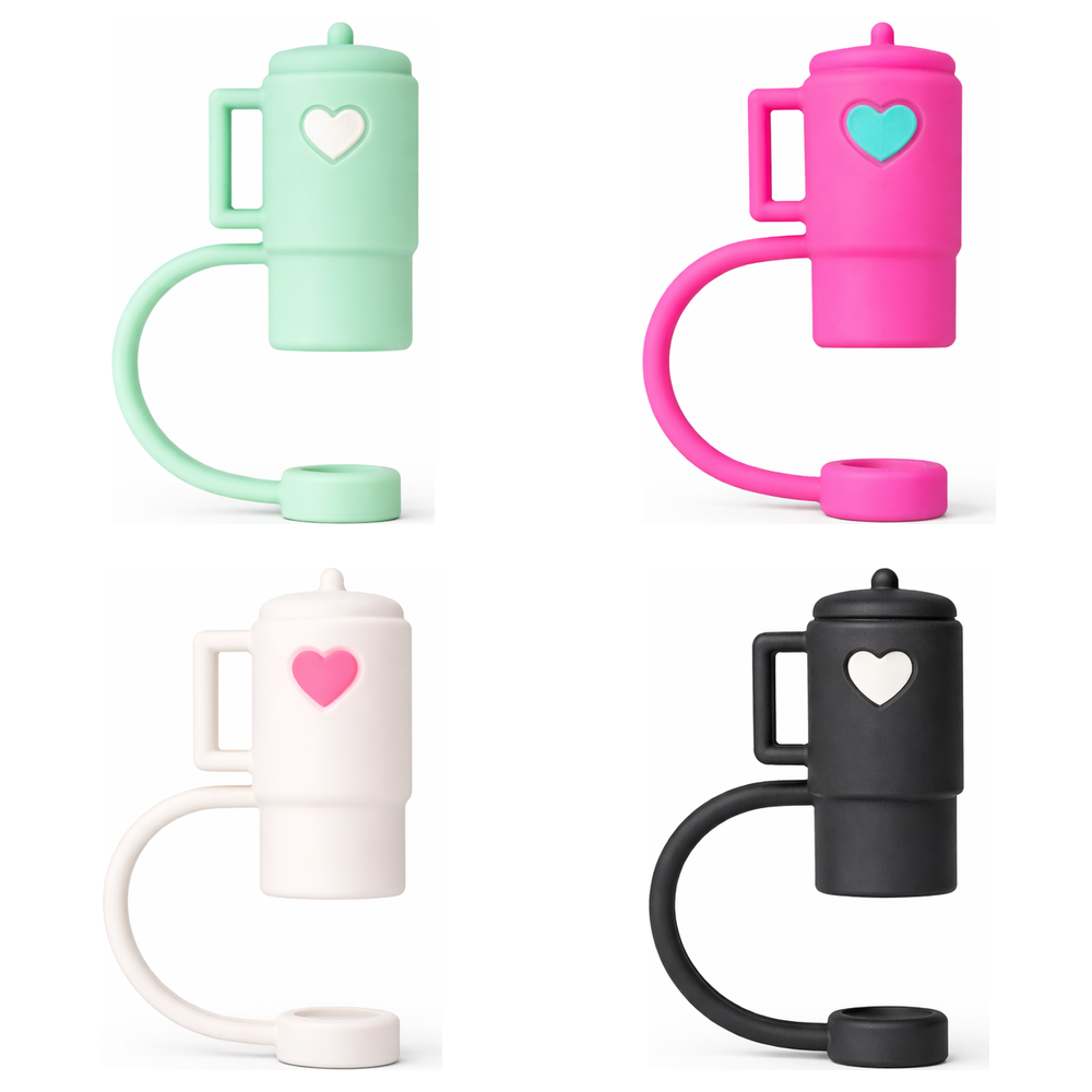 Hugs Straw Toppers Προστατευτικά για Καλαμάκια Tumbler σετ 4τμχ - Mini Tumblers