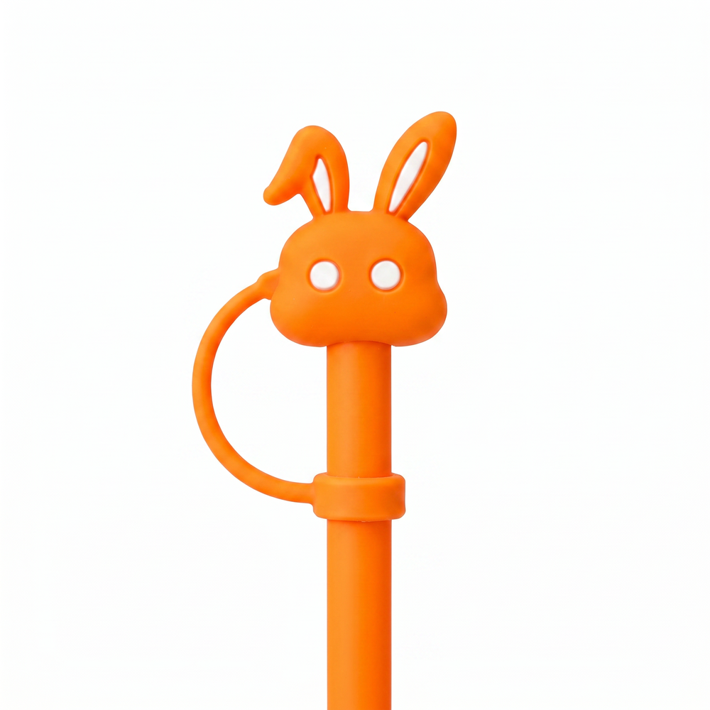 Hugs Straw Toppers Προστατευτικά για Καλαμάκια Tumbler σετ 4τμχ - Bunnies