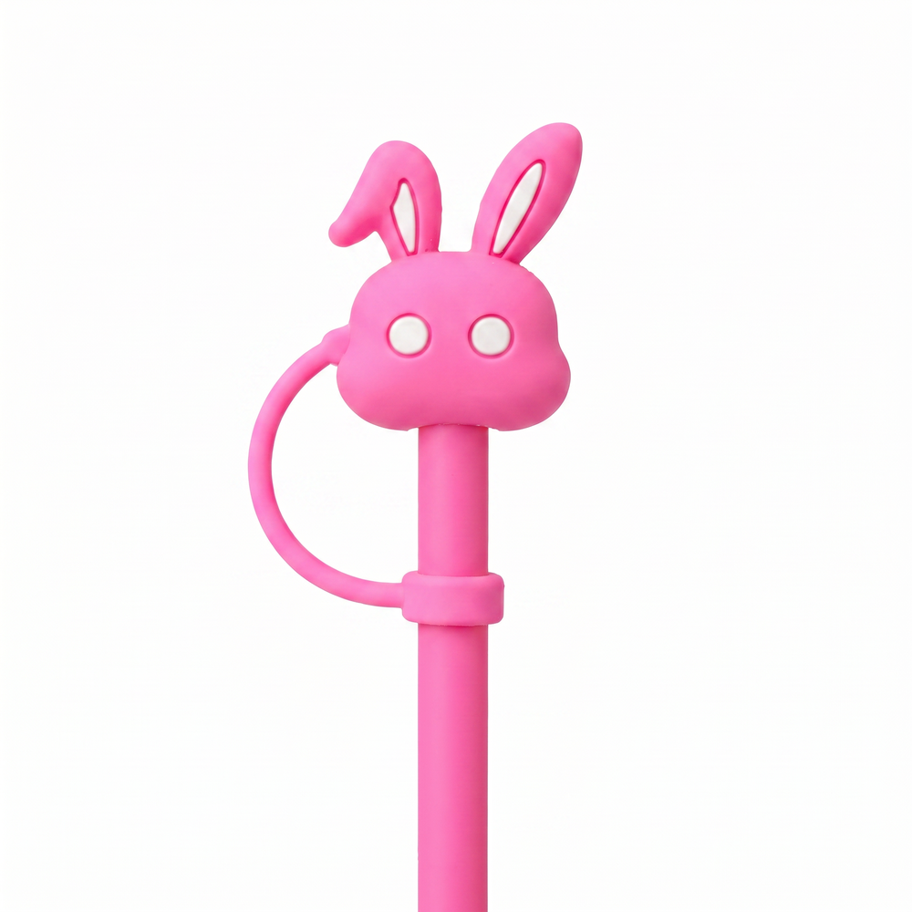 Hugs Straw Toppers Προστατευτικά για Καλαμάκια Tumbler σετ 4τμχ - Bunnies