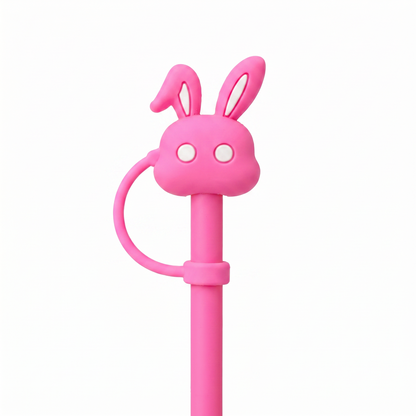 Hugs Straw Toppers Προστατευτικά για Καλαμάκια Tumbler σετ 4τμχ - Bunnies