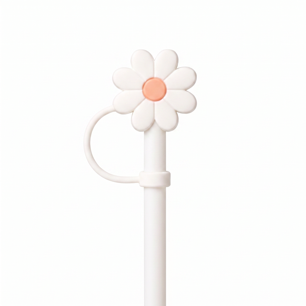 Hugs Straw Toppers Προστατευτικά για Καλαμάκια Tumbler σετ 4τμχ - Flowers