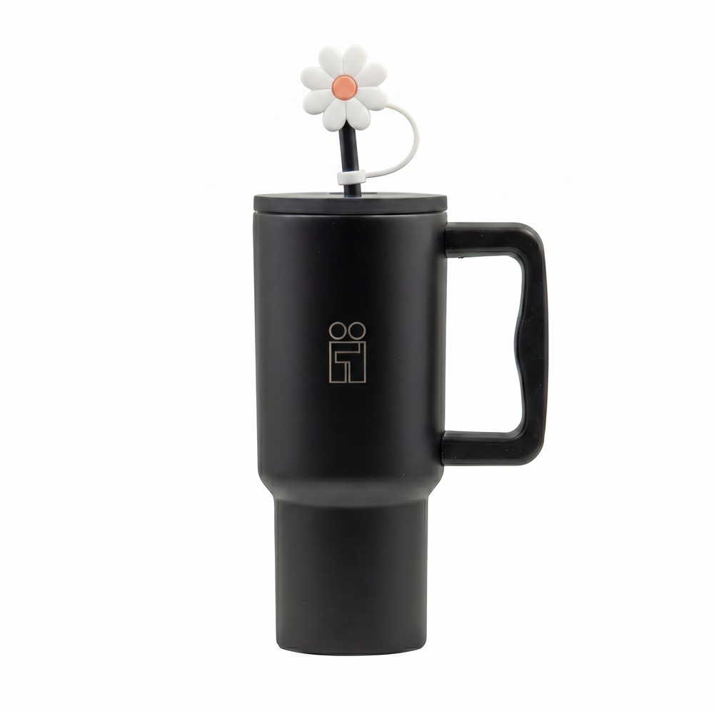 Hugs Straw Toppers Προστατευτικά για Καλαμάκια Tumbler σετ 4τμχ - Flowers