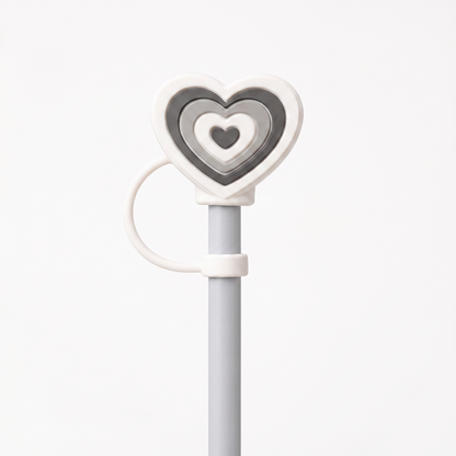 Hugs Straw Toppers Προστατευτικά για Καλαμάκια Tumbler σετ 4τμχ - Hearts