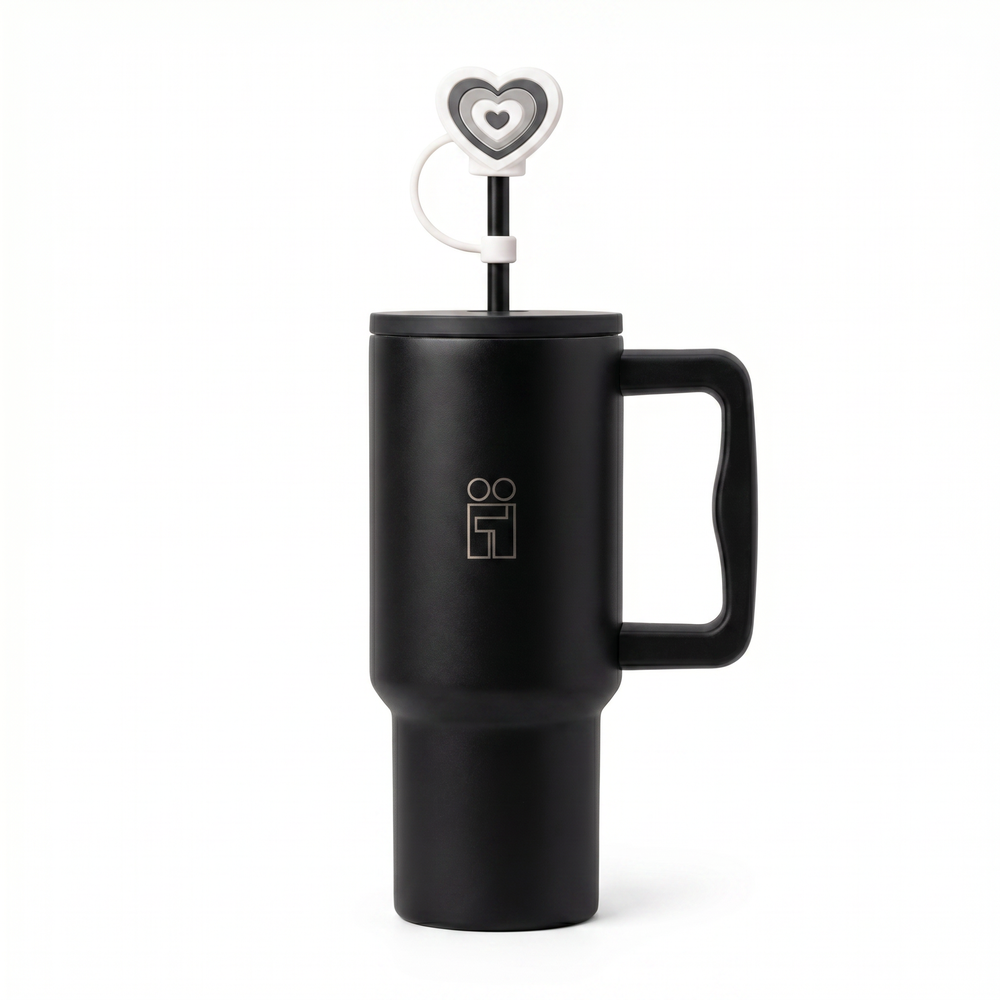 Hugs Straw Toppers Προστατευτικά για Καλαμάκια Tumbler σετ 4τμχ - Hearts