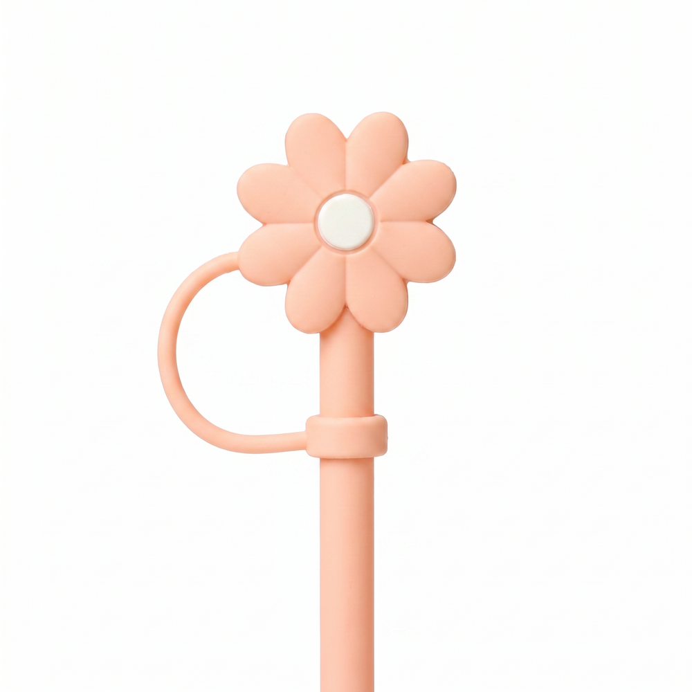 Hugs Straw Toppers Προστατευτικά για Καλαμάκια Tumbler σετ 4τμχ - Flowers
