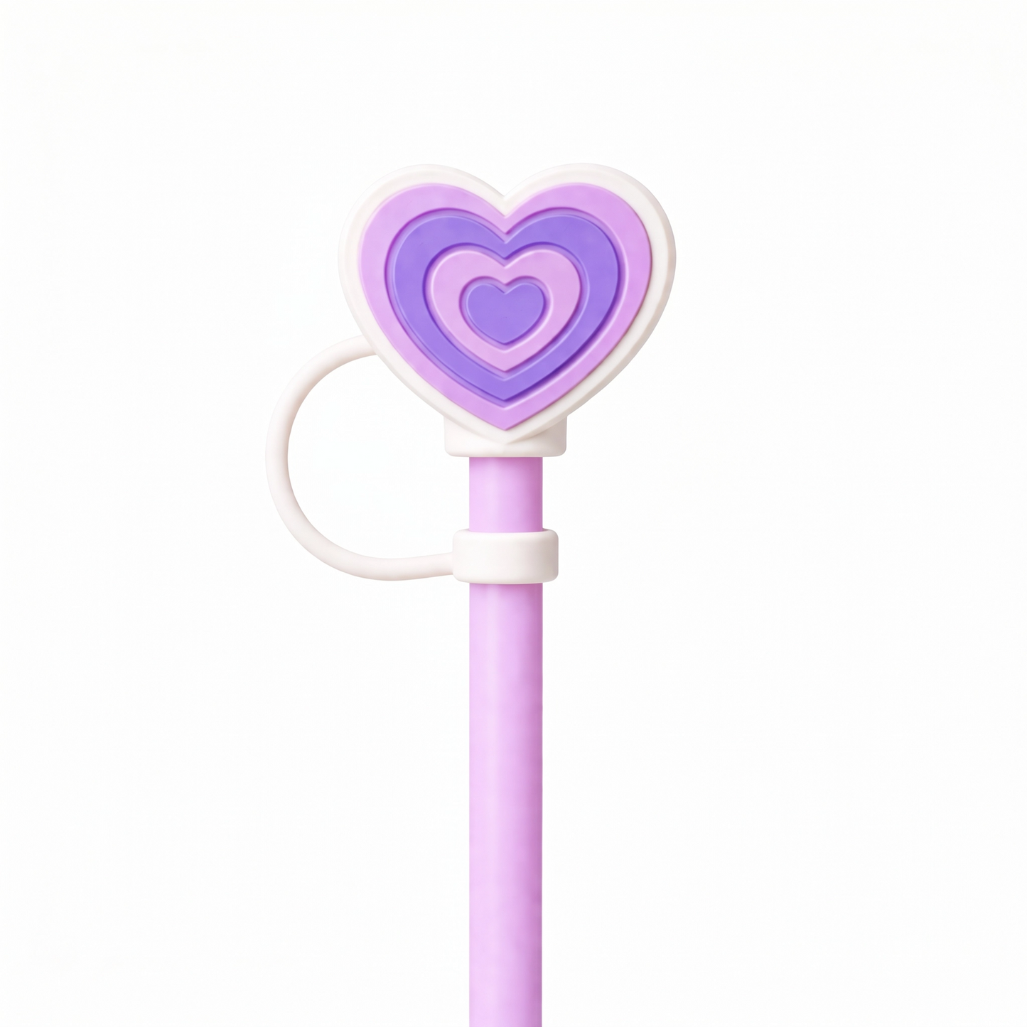 Hugs Straw Toppers Προστατευτικά για Καλαμάκια Tumbler σετ 4τμχ - Hearts