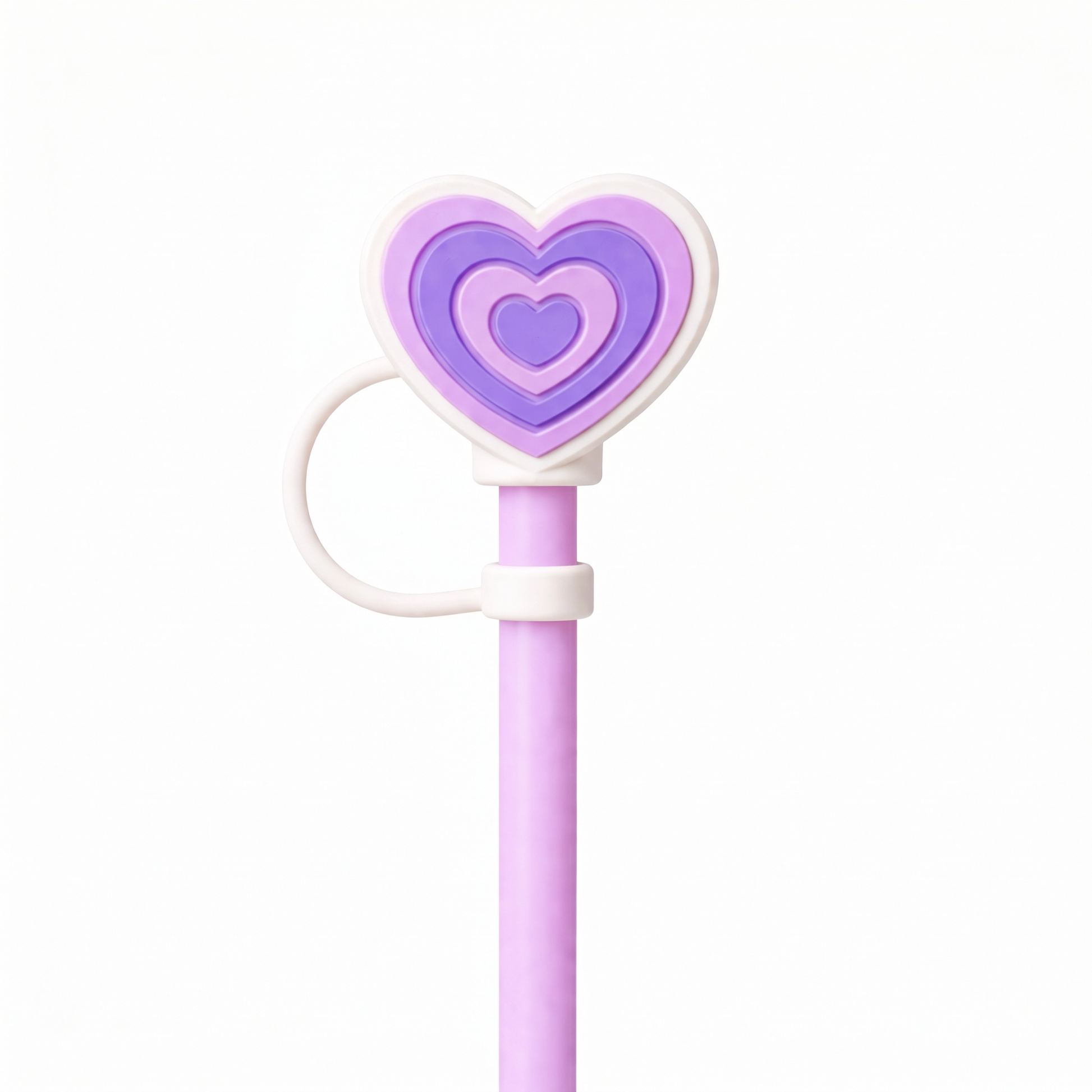 Hugs Straw Toppers Προστατευτικά για Καλαμάκια Tumbler σετ 4τμχ - Hearts