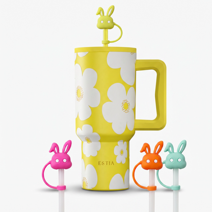 Combo Estia Straw Tumbler XL 900ml Series 4 & Hugs Straw Toppers Bunnies σετ 4τμχ