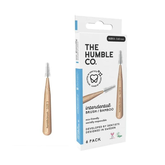 The Humble Co Μεσοδόντια Βουρτσάκια 6τμχ Μέγεθος 3 - 0,6mm - Μπλε