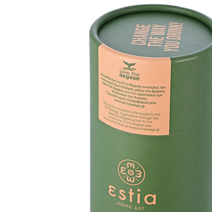 Estia Travel Cup Save The Aegean Ποτήρι Θερμός με Καλαμάκι Forest Spirit - 500ml