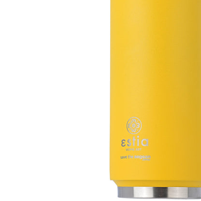 Estia Travel Cup Save The Aegean Ποτήρι Θερμός με Καλαμάκι Pineapple Yellow - 500ml