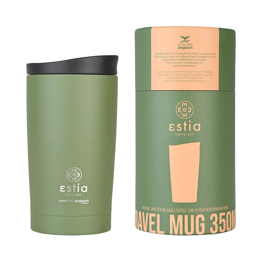 Estia Travel Mug Save The Aegean Κούπα Θερμός - 350ml