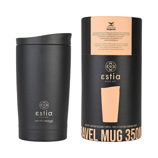 Estia Travel Mug Save The Aegean Κούπα Θερμός - 350ml