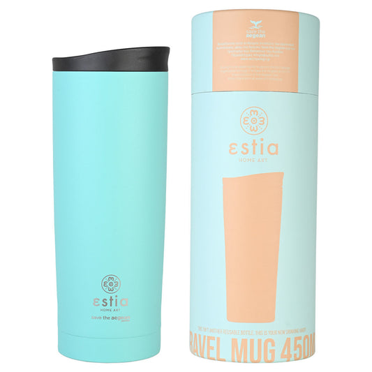 Estia Travel Mug Save The Aegean Κούπα Θερμός - 450ml