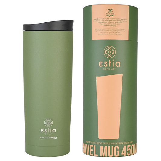 Estia Travel Mug Save The Aegean Κούπα Θερμός - 450ml