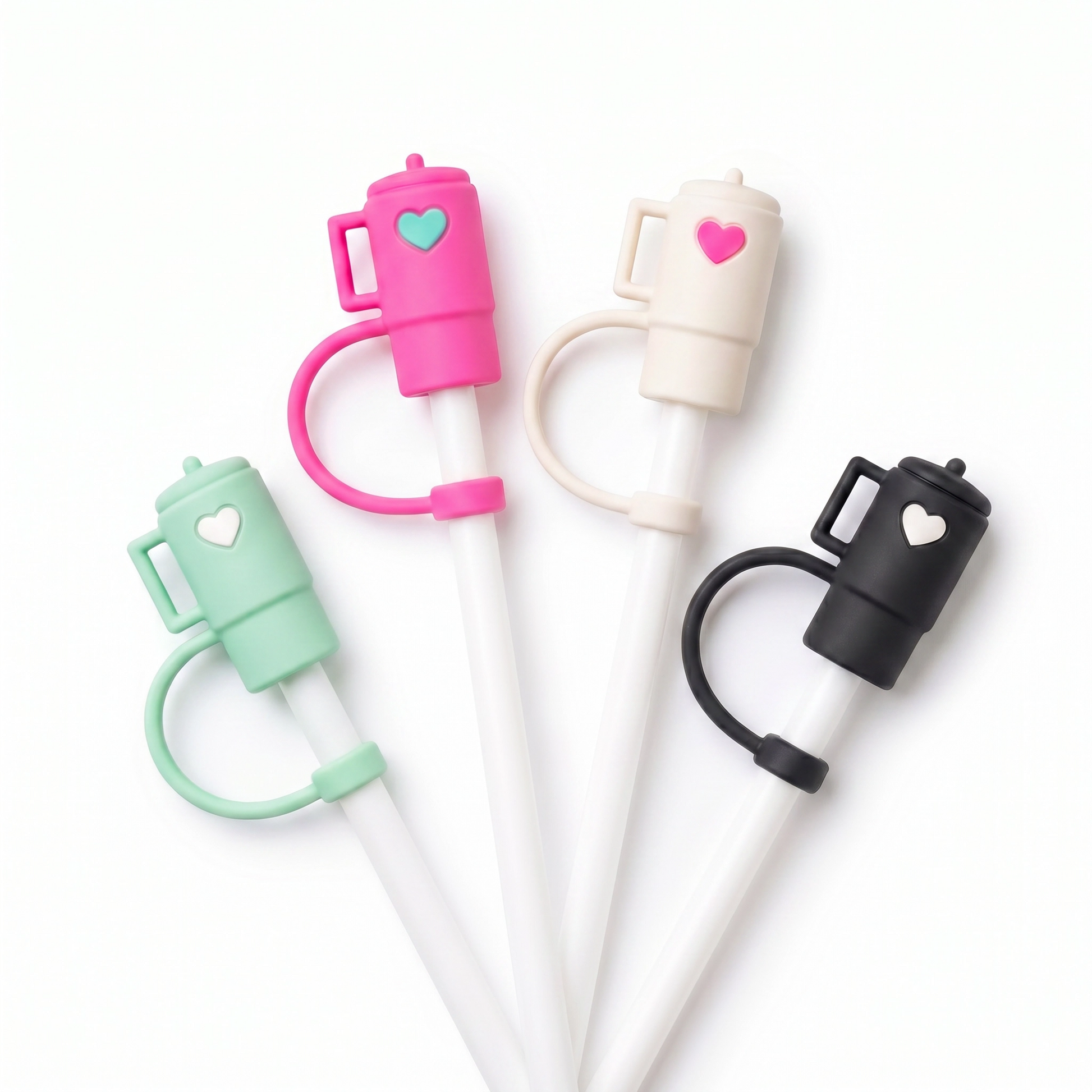 Hugs Straw Toppers Προστατευτικά για Καλαμάκια Tumbler σετ 4τμχ - Mini Tumblers