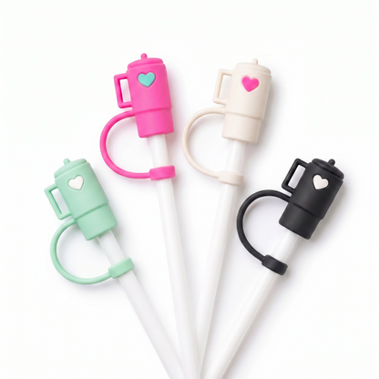 Hugs Straw Toppers Προστατευτικά για Καλαμάκια Tumbler σετ 4τμχ - Mini Tumblers