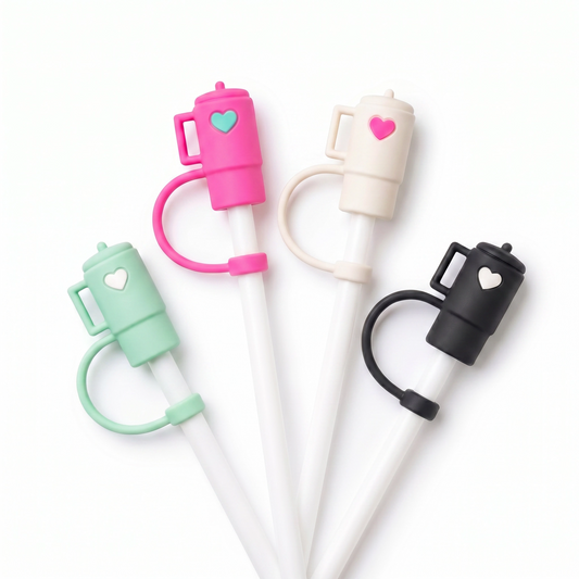 Hugs Straw Toppers Προστατευτικά για Καλαμάκια Tumbler σετ 4τμχ - Mini Tumblers