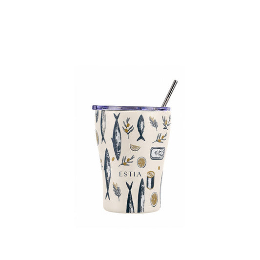Estia Coffee Mug Save The Aegean Ποτήρι Θερμός με Καλαμάκι - 350ml