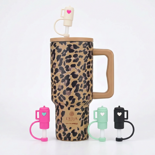 Combo Estia Straw Tumbler XL 900ml & Hugs Straw Toppers Mini Tumblers σετ 4τμχ