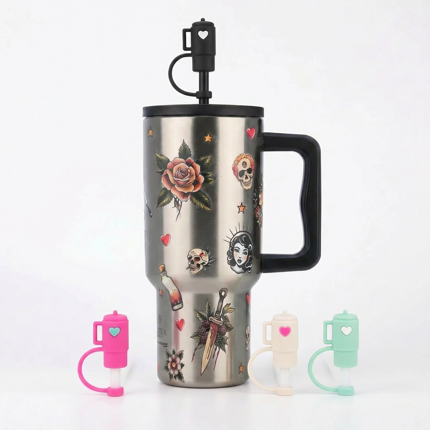 Combo Estia Straw Tumbler XL 900ml & Hugs Straw Toppers Mini Tumblers σετ 4τμχ
