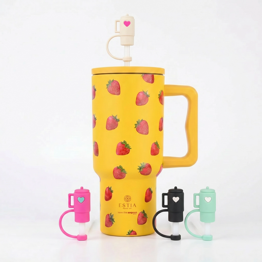 Combo Estia Straw Tumbler XL 900ml & Hugs Straw Toppers Mini Tumblers σετ 4τμχ