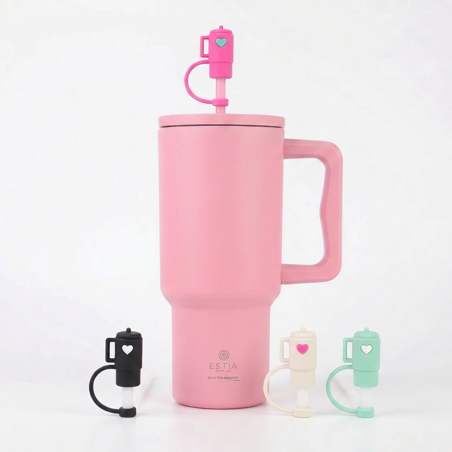 Combo Estia Straw Tumbler XL 900ml & Hugs Straw Toppers Mini Tumblers σετ 4τμχ
