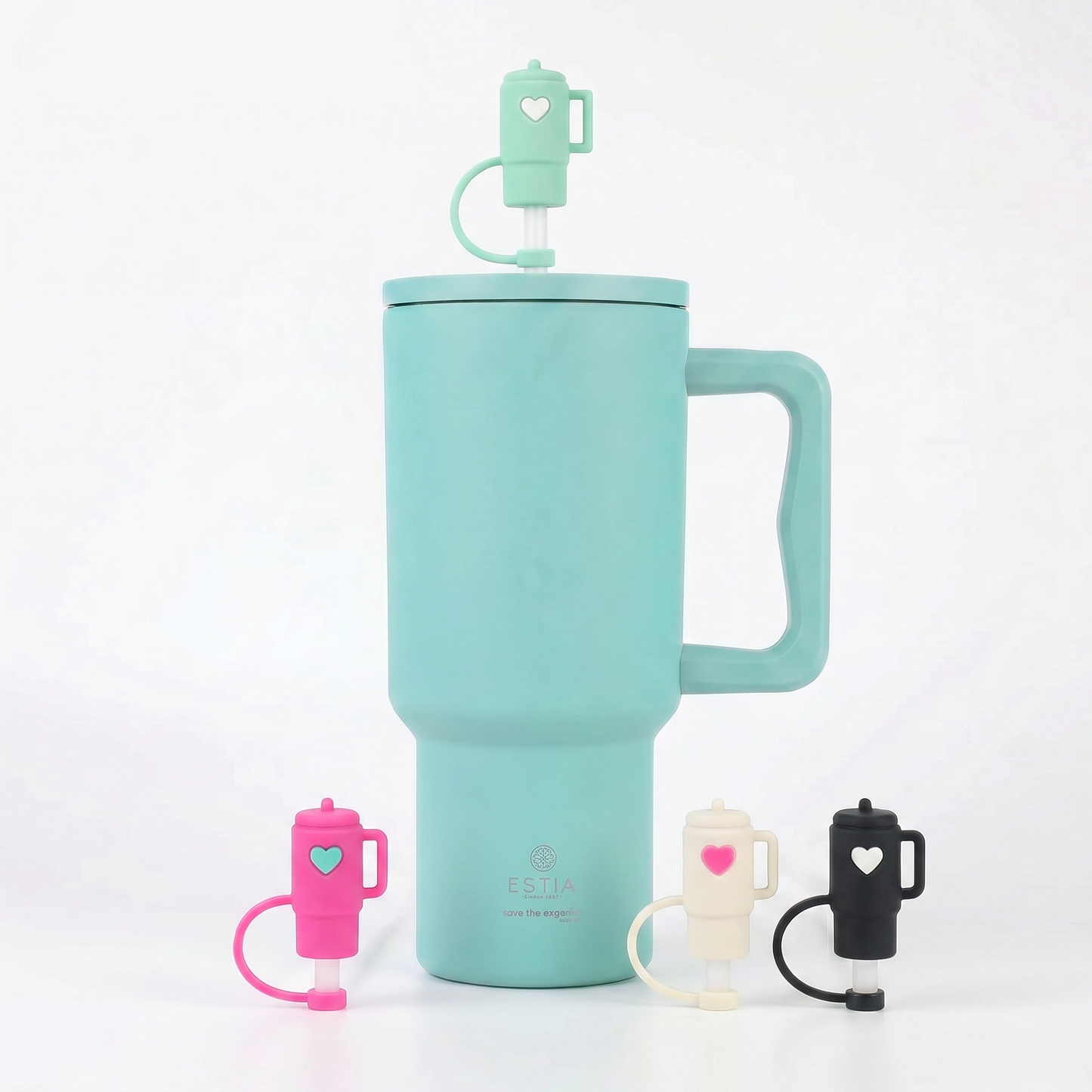 Combo Estia Straw Tumbler XL 900ml & Hugs Straw Toppers Mini Tumblers σετ 4τμχ