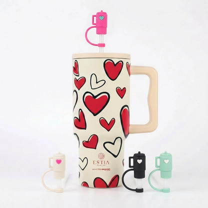 Combo Estia Straw Tumbler XL 900ml & Hugs Straw Toppers Mini Tumblers σετ 4τμχ