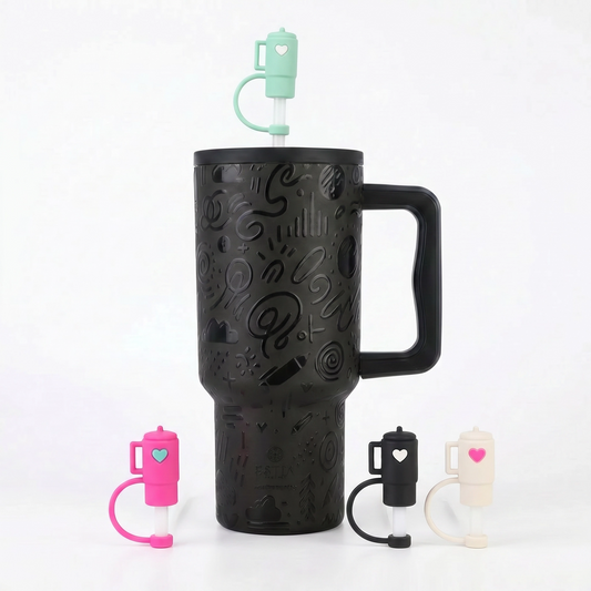 Combo Estia Straw Tumbler XL 900ml & Hugs Straw Toppers Mini Tumblers σετ 4τμχ