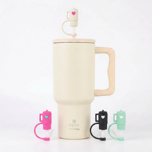 Combo Estia Straw Tumbler XL 900ml & Hugs Straw Toppers Mini Tumblers σετ 4τμχ