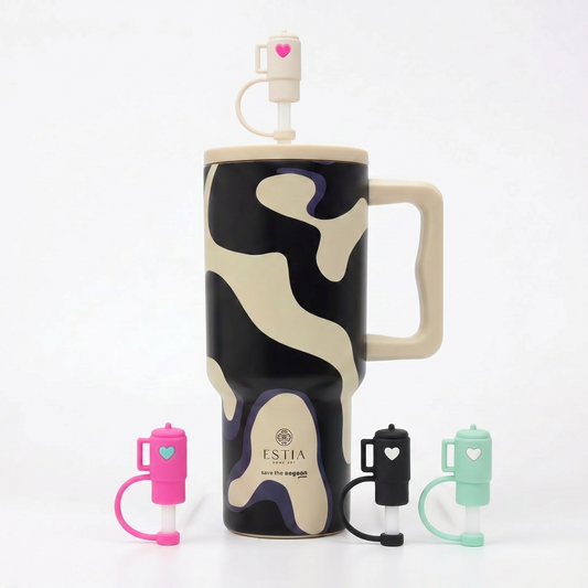 Combo Estia Straw Tumbler XL 900ml & Hugs Straw Toppers Mini Tumblers σετ 4τμχ