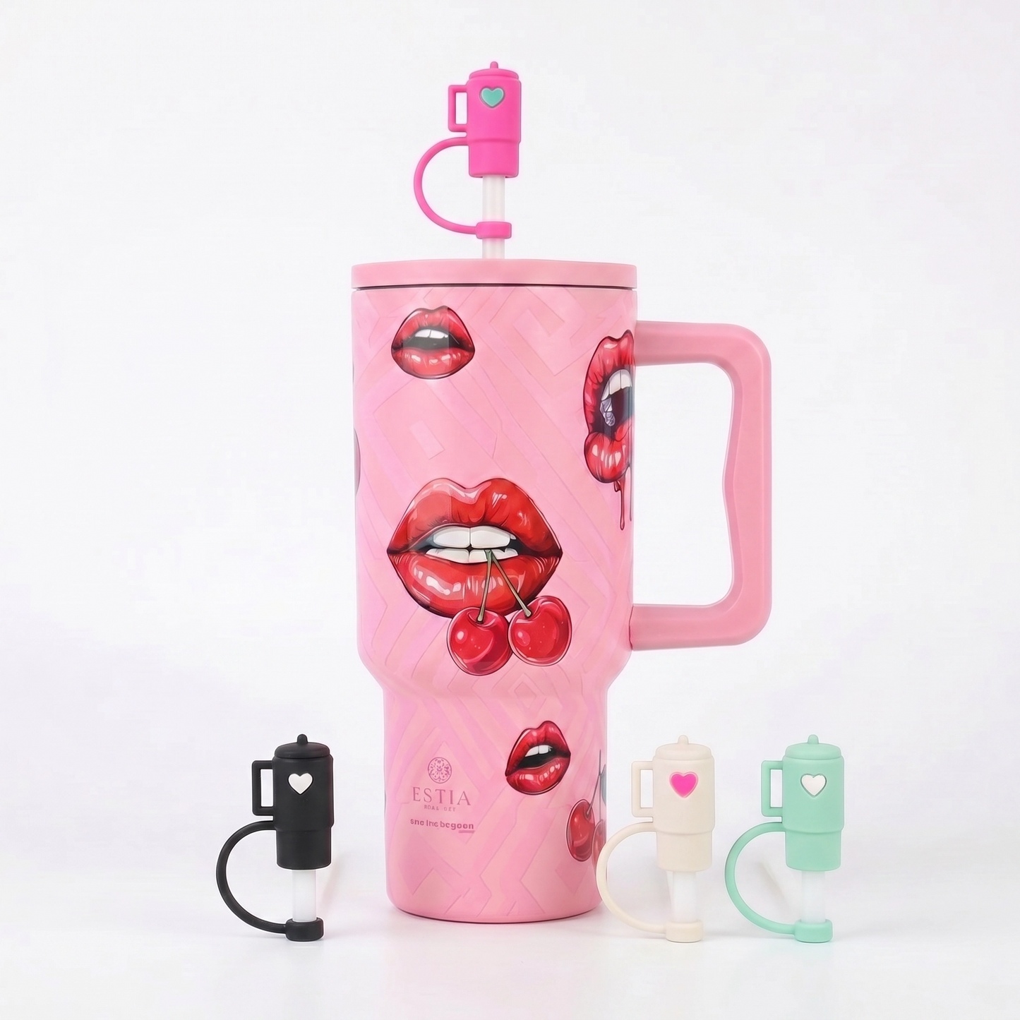 Combo Estia Straw Tumbler XL 900ml & Hugs Straw Toppers Mini Tumblers σετ 4τμχ