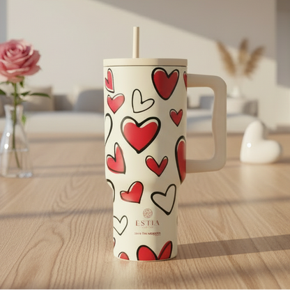 Estia Straw Tumbler XL Save The Aegean Ποτήρι Θερμός με Καλαμάκι Series 3 - 900ml