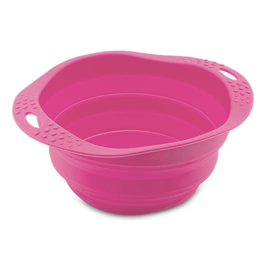 Beco Pets Πτυσσόμενο Μπολ Ταξιδιού Ροζ Medium - 750ml