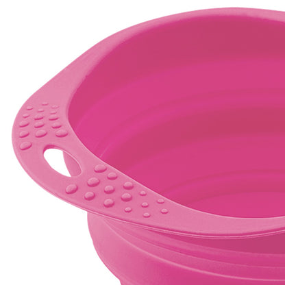 Beco Pets Πτυσσόμενο Μπολ Ταξιδιού Ροζ Medium - 750ml
