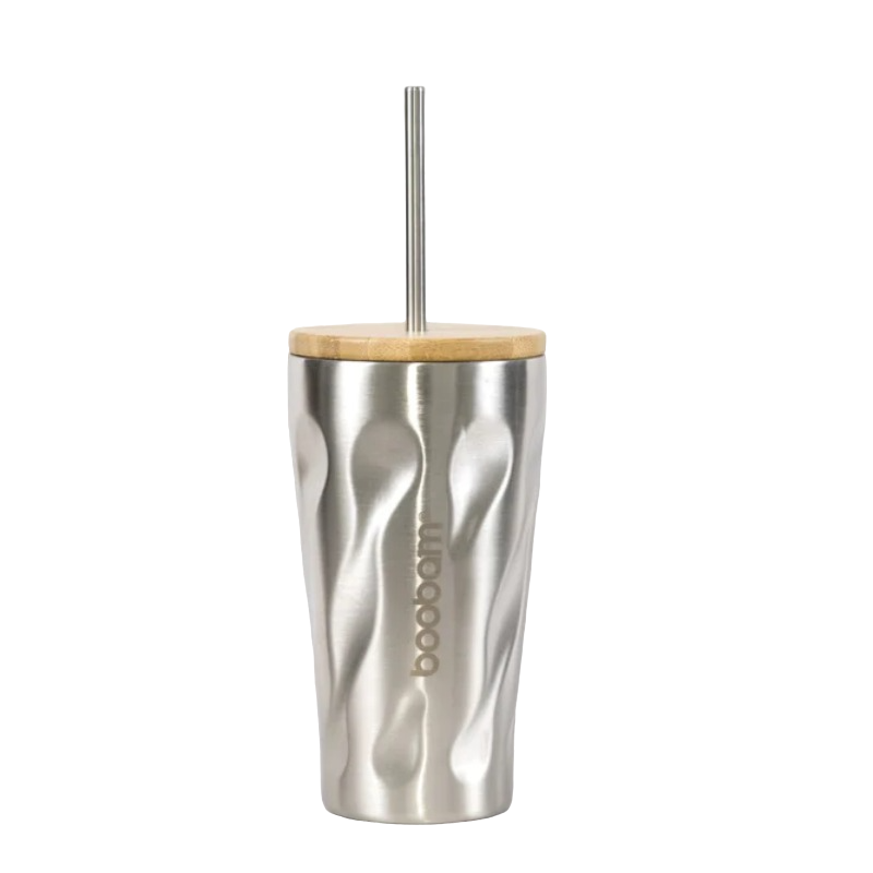 Boobam Cup Ποτήρι Θερμός με Καλαμάκι - 450ml