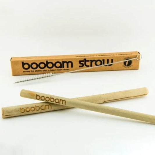 Boobam Straw Οικολογικό Επαναχρησιμοποιούμενο Καλαμάκι - 2τμχ & καθαριστικό