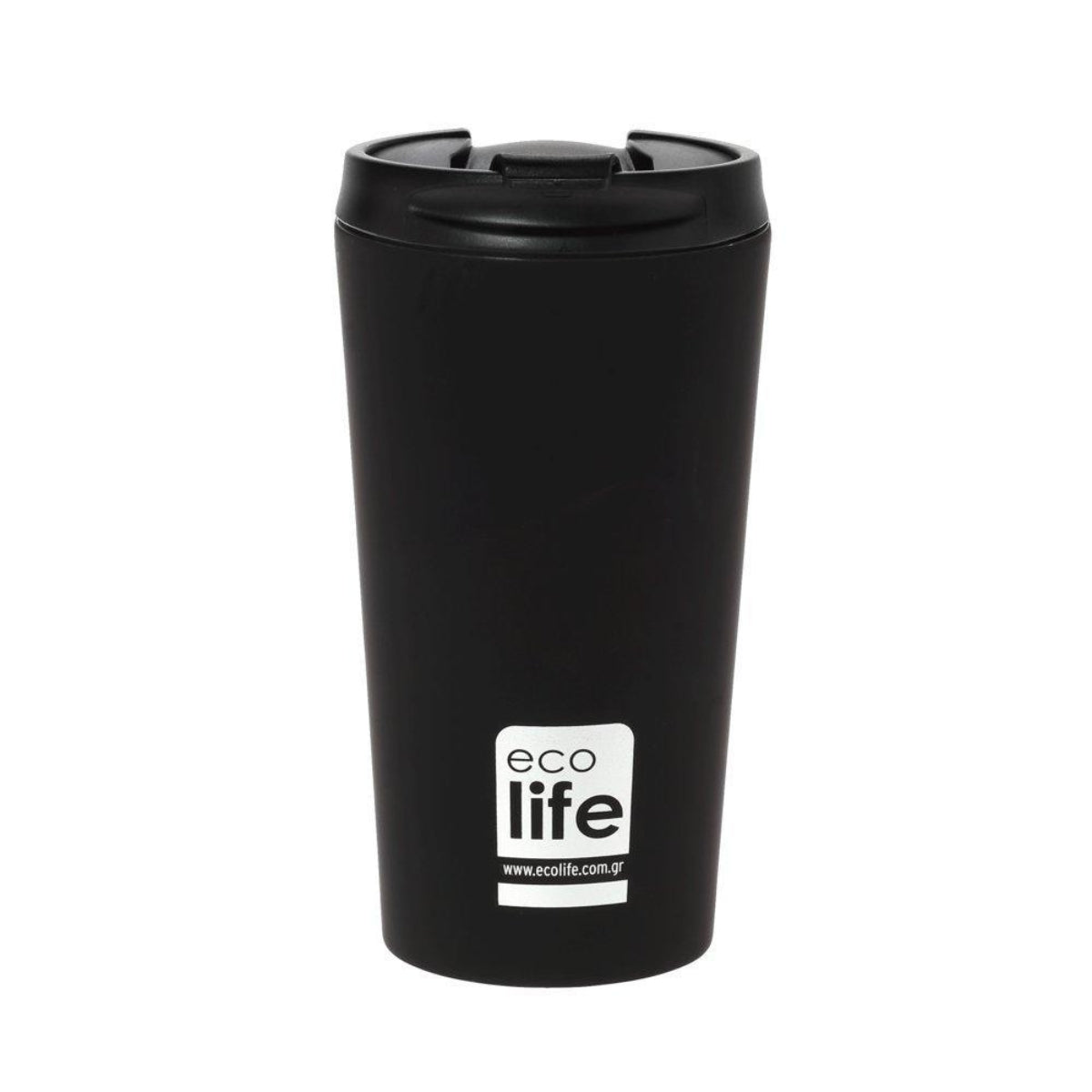 Ecolife Coffee Cup Ποτήρι Θερμός Black Matte - 370ml