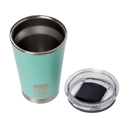 Ecolife Coffee Cup Ποτήρι Θερμός με Διάφανο Καπάκι Mint - 370ml