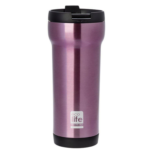Ecolife Coffee Cup Ποτήρι Θερμός Purple - 420ml